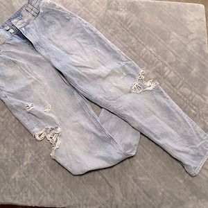 American Eagle Distressed Mom Jeans